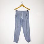 Athleta  Cabo Tide Linen Jogger Pants Blue Size 2 Petite Chambray Photo 3