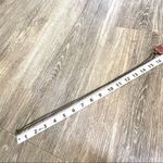 Pink heart box pendant on brass tone chain Photo 3