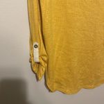 Anthropologie  Akemi‎ + Kin sylvie pointelle yellow roll sleeve Size Medium Photo 5