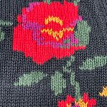 Jones New York Exclusive Hand knit 90s Floral Cotton Blend Cardigan M Photo 2