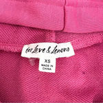 For Love & Lemons Ellie Cropped Sweatshirt Pink Hooded Size XS Photo 8
