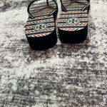 Tory Burch PVC/EVA Sole Flip Flop Sandals Blue White With Gold Logo size 10.5 Photo 6