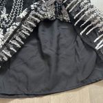 ZARA  WOMAN NWOT Embroidered Tulle Skirt black with cream stitching Sz S Pull on Photo 3