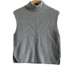 Abercrombie & Fitch  Knit Sweater Vest Mock Neck Sleeveless S Gray Preppy Photo 6