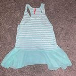 NWOT Striped Tank Top with a Sheer Ruffled Bottom. Multi Size M Photo 0