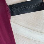 Norma Kamali  Diana Gown One Shoulder Bodysuit Ruched Plus Maroon Size Small Photo 14