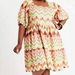 Ashley Stewart Women's Square Neck Printed Gauze Dress Size 18/20 Oversized Photo 0