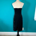 Black Halo  Lena Sheath Dress Black Strapless Boned Bridal Cocktail Size 4 Photo 3