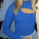 Princess Polly High Neck Blue Bodysuit Photo 0