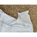 NWOT Women's sky blue chiffon boho short sleeve shirt size small‎ Photo 3