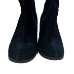 Franco Sarto “Watch” Black Suede Leather Heeled Albee High Wedge Boots Size 6.5 Photo 5