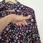 EXPRESS Portofino floral v neck button down blouse size small Photo 6