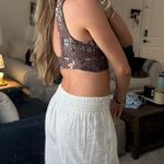 Aerie Brown Floral Sports Bra Photo 2