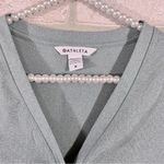 Athleta Untempo Ribbed Long Sleeve Henley Top in Minimalist Gray Size M Photo 7