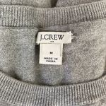 J.Crew  Gray Cotton Crewneck Long Bell Tie Sleeve Knit Sweater M Photo 4