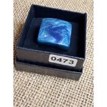 None Square Blue Resin size 8 Statement Ring In Gift Box Photo 3