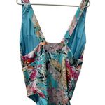 Coastal Waves Women Hawaiian Floral Bathing Suit One Piece Size 3X Fits 1X XL Blue Photo 1