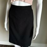Vintage100% Wool CorporateCore Knee Length Pencil Skirt Black Size S Photo 0