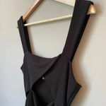 Mable Womens Medium Bodycon Cut Out Front Twist Mini Party Going Out Black Dress Photo 8