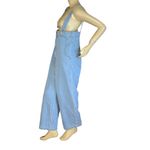 LINOLUCE LIGHT BLUE DENIM HIGH WAIST OVERALLS NWT (L) Size L Photo 4
