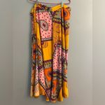 Vibrant Funky Colorful Patchwork Festival Wrap Skirt Pink Size M Photo 3