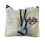 PINK - Victoria's Secret PINK | light grey and navy pullover half zip hoodie Photo 3