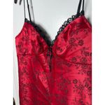 Valerie Stevens Vintage Y2K Red Rose Jacquard Lace Camisole Top Whimsygoth XL Photo 8