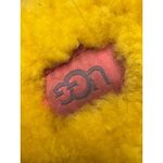 UGG  Oh Yeah Slide Yellow Orange Pink Rainbow Fuzzy Furry Slippers Photo 4