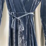 Yumi Kim  Navy Blue Velvet Wrap Dress Small Photo 2