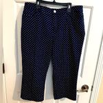 CHAPS Perfectly Polished Slim Stretch Capris Polka Dot Size 12. Photo 0