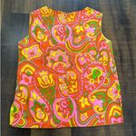 Vintage 70's Paisley Floral Flower Power Tank Top Size Medium Pink Photo 7