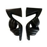 Abound  Women’s Black Block Heel Faux Leather Crossover Strap Sandals Size 5 Photo 2