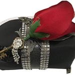 Steampunk Toiletry/Cosmetic Case with Red Rose Photo 1