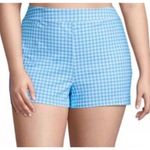 Lands' End  size 12Blue Floral & Gingham tankini/shorts swimsuit set‎ Photo 0