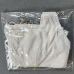 SheIn  Halter Neck Corset Top M White Lace Up Bows Detail Split Hem Satin Feel Photo 6