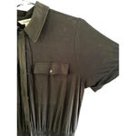 Steve Madden  Women's Black Short Sleeve Button Front Jumpsuit Size Small Photo 1