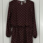 Free Press XS Red and Black Open Back Long Sleeve Lined Romper Photo 1