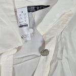 J.Crew Bungalow Popover Shirt Ivory S NWT | Crepe de Chine V-Neck Blouse Photo 5