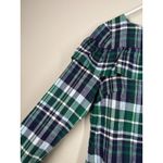 Sail To Sable  Blue Green Tartan Plaid Top Sz M Western Equestrian Rancher Photo 1