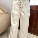Rokh x GU (Uniqlo) Wide Button Cotton Jeans in Off White Size L Photo 3