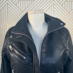 BLANKNYC Faux Leather Full Zip Moto Jacket Black Size XS Photo 2