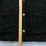 Vtg. REI Fleece Cardigan Jacket Coat Womens Large Black Button Up Pouch Pockets Black Photo 6