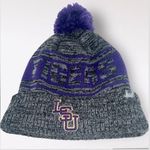 Top Of The World LSU Tigers College Football  Purple & Gray Beanie With PomPom Photo 0