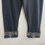 Love Sam  Anthropologie Womens Size Small Black Beaded Cuff Pants Embellished NWT Photo 2