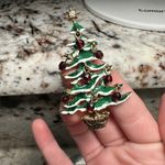 Signed Avon NR Holiday Brooch Pin Enamel Christmas Tree Red Bead NWOT Gold Photo 7