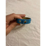 Mermaidcore Bling Name Bracelet “SALACIA” Blue Glitter Snap Wristband Photo 0