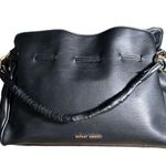 Badgley Mischka  Black medium size bucket bag, Gold hardware, button closure Photo 0