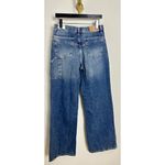 Free People  We the Free Tinsley High Waist Baggy Jeans in Wash Steel Blue US 28 Photo 6