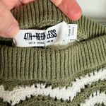 4th & Reckless Green White Chevron Knit Midi Skirt Size XXL Photo 6