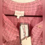 Entro Pink Tweed Button Up Shirt Jacket Shacket Barbiecore Feminine Size Medium Photo 2